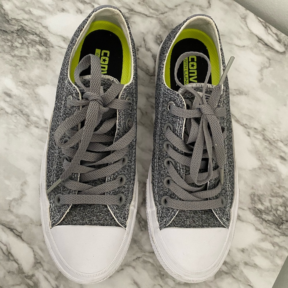Gray Converse With Lunarlon